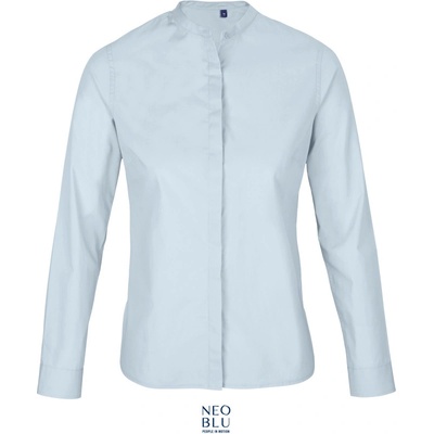 Neoblu halenka Bart popelínová dlouhý rukáv dámská soft blue