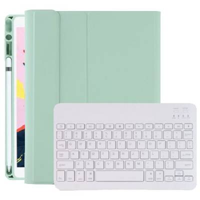 Калъф с клавиатура и място за Apple Pencil за iPad 9, 7" (2017/2018) / Air 1 / 2 / Pro 9, 7" - зелено (69698)