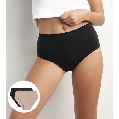 DIM BODY TOUCH HIGHWAIST BRIEF Dámske boxerky 2ks DIM čierne