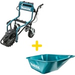 Makita Комплект акумулаторна строителна количка + кош Makita DCU180Z/ 18 V (DCU180Z+199008-0)