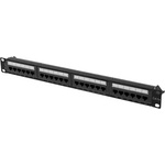 Lanberg Пач панел, Lanberg patch panel 24 port 1U 19" CAT. 6a utp black (PPUA-1024-B)