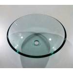 Inter Ceramic Мивка за баня ICB 042T, Inter Ceramic, монтаж върху плот, стъкло, 42x42x13.5см (042T)
