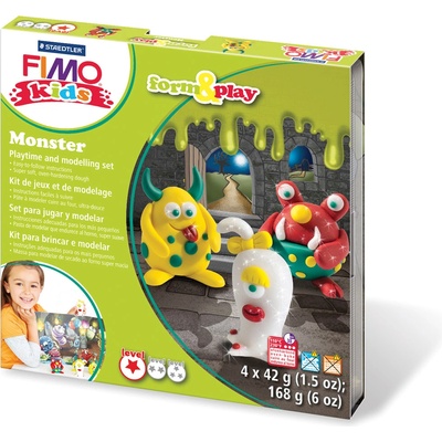 FIMO Комплект глина Staedtler Fimo Kids, 4x42g, Monster (23850-А-MONSTER)