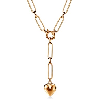 SAVICKI Колие със сърце Savicki: позлатено сребро