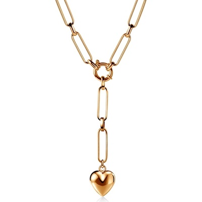 SAVICKI Колие със сърце Savicki: позлатено сребро
