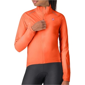 Castelli Дамско водоустойчиво яке за колоездене Castelli Women's Emergency 3 Rain Jacket Cycling jacket - Brilliant Orange - размер XL (151-0828-0315)