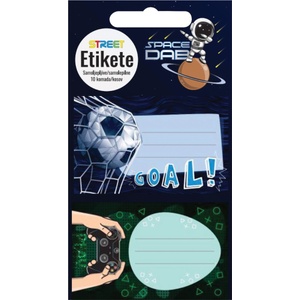 STREET Етикети за тетрадка Street, опаковка 10, boys (25464-А-KIDS BOYS)