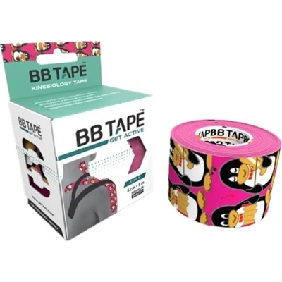 BB Tape Kineziologický tejp tučniak ružový 5 m x 5 cm
