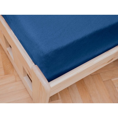 Textilomanie prostěradlo Jersey tmavě modré 160x200