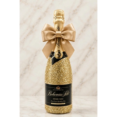 Bohemia Sekt Demi Sec Zlatá dárková zdobená lahev 1,5 l