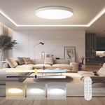 Immax 07316L-LED димируем таванен плафон SEMPLICI 128W/230V Ø100 см Wi-Fi Tuya бял + дистанционно управление (IM1550)