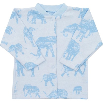 Baby Service dojčenký kabátik Slony modrý