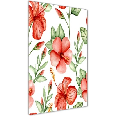 Vertikálny fotoobraz na skle Tropické kvety 50x100 cm