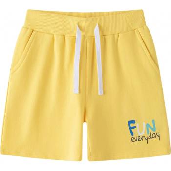 detské šortky FUN Everyday Pohodlné letné kraťasy pre chlapcov Žlté
