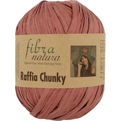 Fibra Natura Raffia Chunky 07 tmavě starorůžová