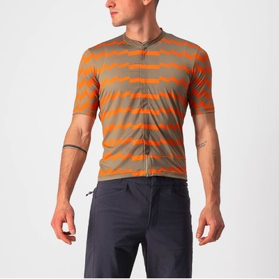 Castelli UNLIMITED STERRATO olivová/oranžová