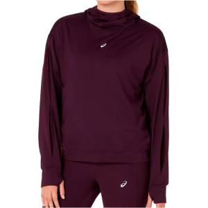 Asics Дамска тениска Asics Women's Nagino Run Winter Hoodie Running shirt - Dark Aubergine (916-7052-0112)