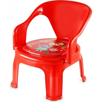 Jenifer Child 123909 detská stolička s pískajúcim podsedákom plastová červená