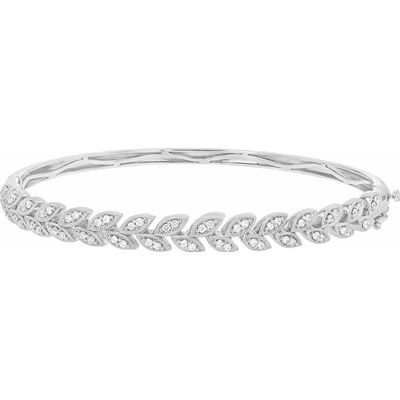 Eppi Elegantný strieborný náramok s trblietavými diamantmi Firenze BR44676