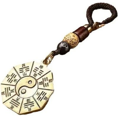 Přívěsek na klíče - Amulet Yin Yang Bagua
