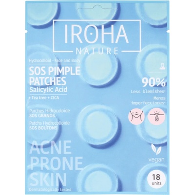 Iroha nature Hydrokoloidné náplasti na akné sos, 18 kusov