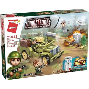Qman Конструктор, Qman, Combat Zone, Нападение с джип, 264 части (Q21011)