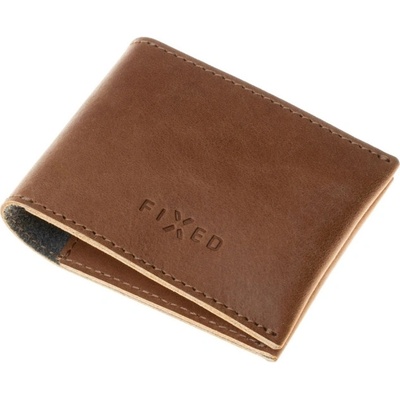 Fixed kožená Wallet z pravé hovězí kůže hnědá