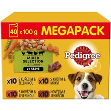 Pedigree Adult kura hovädzina morka hovädzina s jahňacím v šťave 40 x 100 g