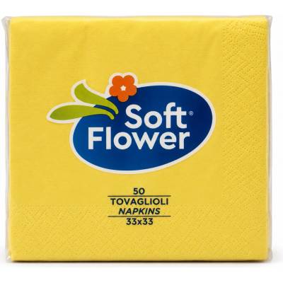 Cartindustria Veneta Papírové ubrousky VELI 33x33 cm žluté 2V 50 ks
