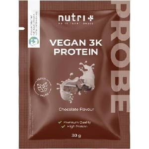 nutri + Пробен размер на вегански 3K протеин на прах - Chocolate