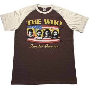 The Who Invades America Raglan Brown & Natural M Риза (WHORL51MBRNAT02)