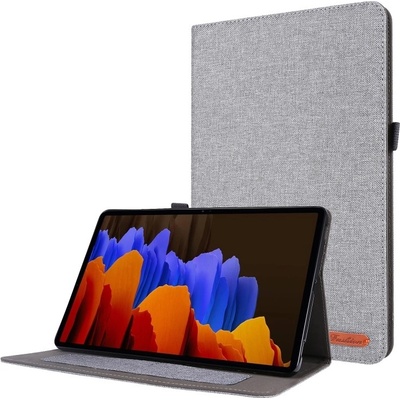 Vsechnonamobil 55260 FABRIC Zaklápací obal pre Samsung Galaxy Tab S8+ S7+ S7 FE šedý