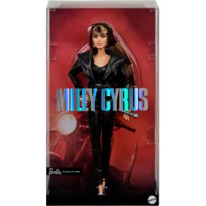 Mattel Signature Doll Poseable Miley Cyrus Collectible Figure in Faux Leather Outfit with Hood and High Heels, JJY06 (JJY06)
