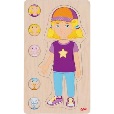 Goki Образователен пъзел Goki - Скрита анатомия, момиче (57362)