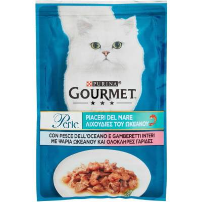 Gourmet lahodné kúsky rýb a kreviet v bohatej omáčke 85 g