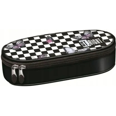 St. Majewski St. Right Chessboard Butterflies овален ученически несесер