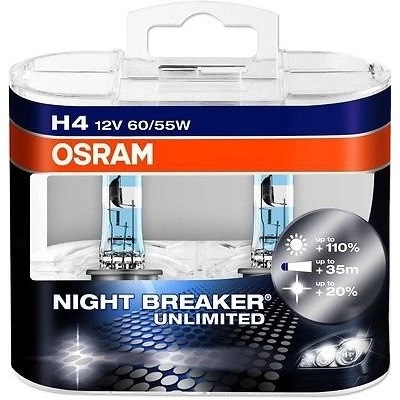 Osram Night Breaker Unlimited H4 P43t 12V 60/55W 2 ks