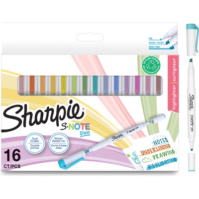 Sharpie Двувърхи маркери Sharpie S-note, 16 цвята (32029-А)