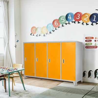 Carmen Метален шкаф Carmen CR-1605-4 JZ - Сив / оранжев (3580180_2)