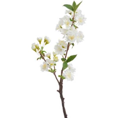 Větvička sakura 48 cm - bílá