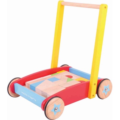 Bigjigs Toys kostky ve vozíku