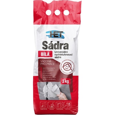 Sadra modelárska HET 3kg biela