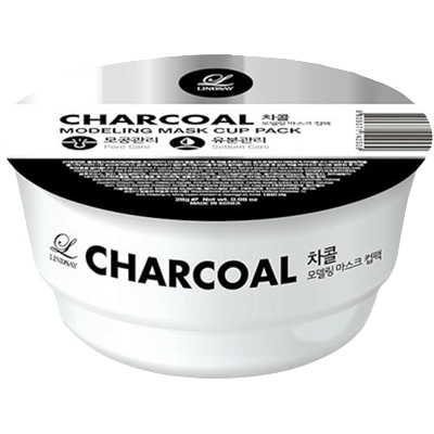 LINDSAY Modeling Mask Cup Pack Charcoal - Почистваща алгинатна маска за лице с въглен 28г