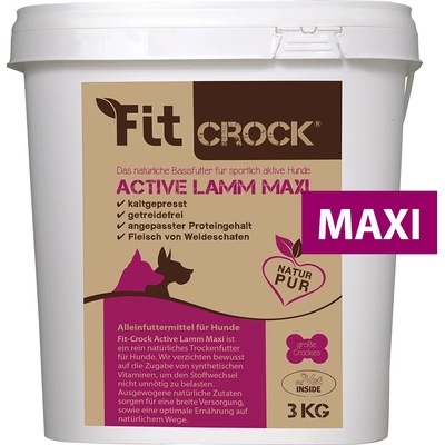 Fit-Crock Lisované Active Jehněčí MAXI 3 kg
