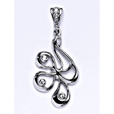 Čištín Stříbrný přívěšek s čirými zirkony, P 1431
