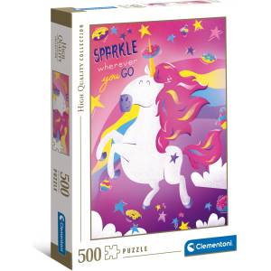 Clementoni Пъзел 500 части Еднорог Fantastic animals Unicorn Клементони Clementoni 35100
