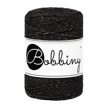 Bobbiny 3PLY Macramé Rope 1, 5 mm 100 m Golden Black юта (TD-E077)