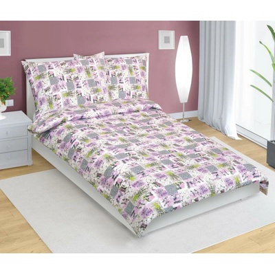 Bellatex bavlna Obliečky 90/143 patchwork lila 140x200 70x90