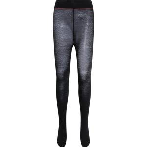 Hugo Leopard Print Logo Tights - Black
