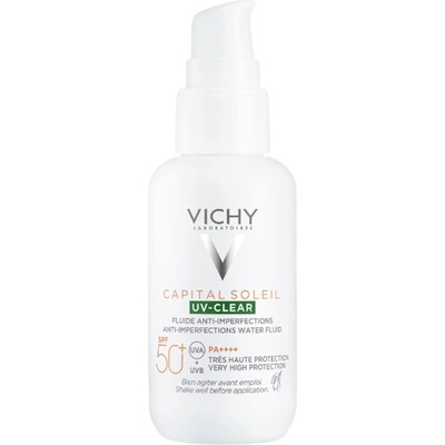 Vichy Capital Soleil Слънцезащитен флуид за лице UV-Clear, SPF50+, 40 ml